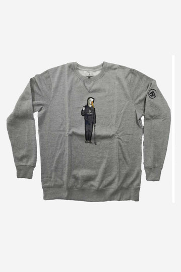 The BirdGang Single Crewneck - Gray - Albatross
