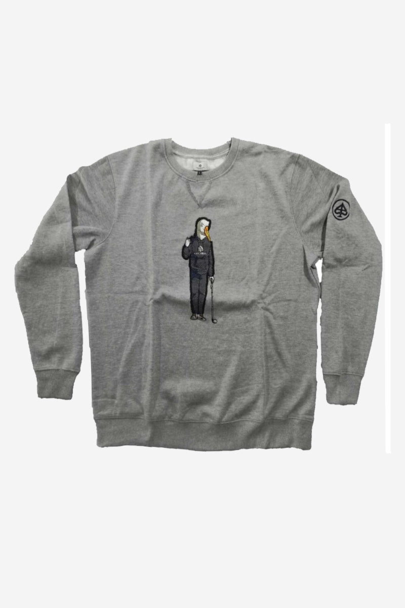 The BirdGang Single Crewneck - Gray - Eagle