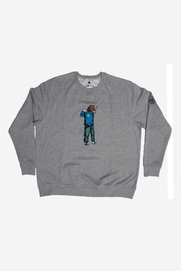 The BirdGang Single Crewneck - Gray - Condor