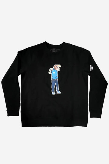 The BirdGang Single Crewneck - Black - Condor